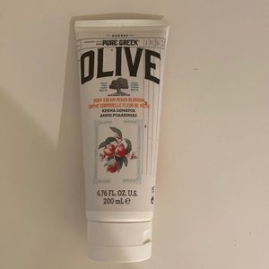 Korres Pure Greek body cream in peach blossom.